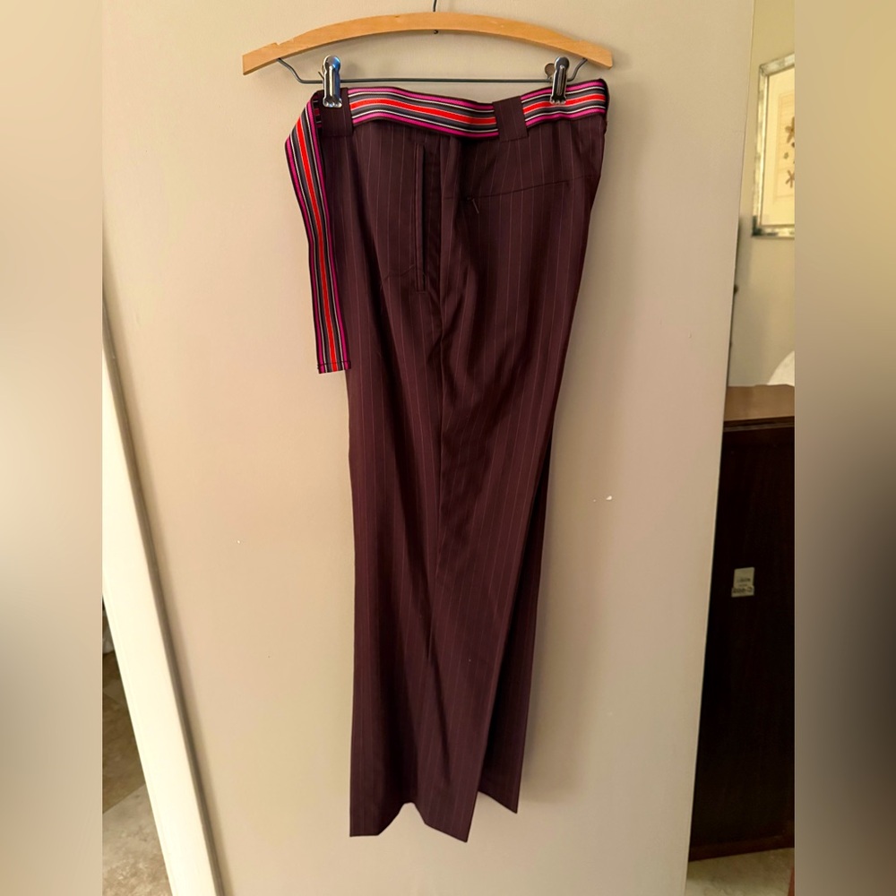 Nike pinstripe wool pants.